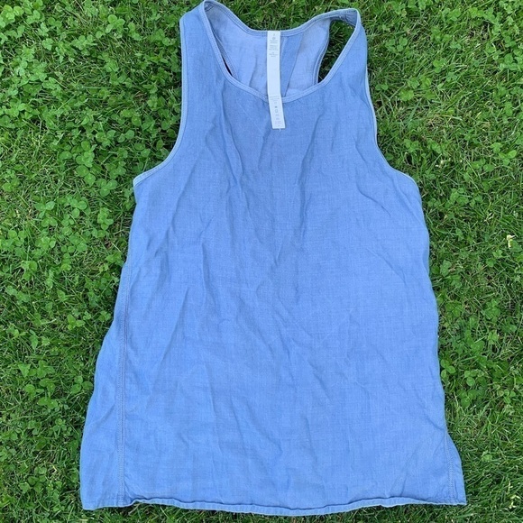 Lululemon Blue Denim All Tied Up Tank 2 - Picture 3 of 5